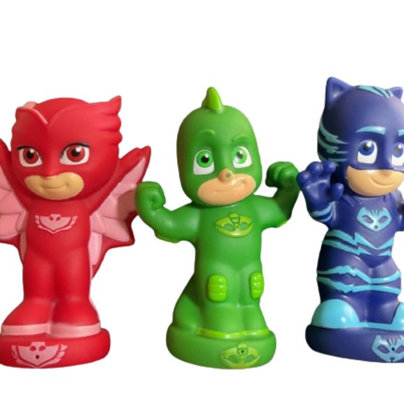 PJ Mask Bath Toy Figures: Catboy, Owlette & Gekko 5" - Picture 1 of 4
